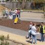 Amy Wooldridge helped people understand what features they'd seen on their tour of the park.