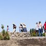 Some folks explored the top of the hill overlooking the park playground.