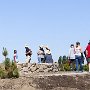 Some folks explored the top of the hill overlooking the park playground.