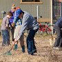 Cleaning up more weeds.