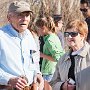 Jim Sweeney, Jean Sweeney Open Space Park Fund Co-Chairman and Dorothy Freeman, Jean Sweeney Open Space Park Fund Treasurer, observe the great work being accomplished at the park.