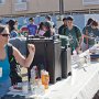 Refreshments and pizza lunch is setup for the volunteers.