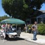 9th Street dead ends at the Belt Line Railroad switching yard and provided a great spot for a celebration picnic honoring the hard work of Jean & Jim Sweeney.